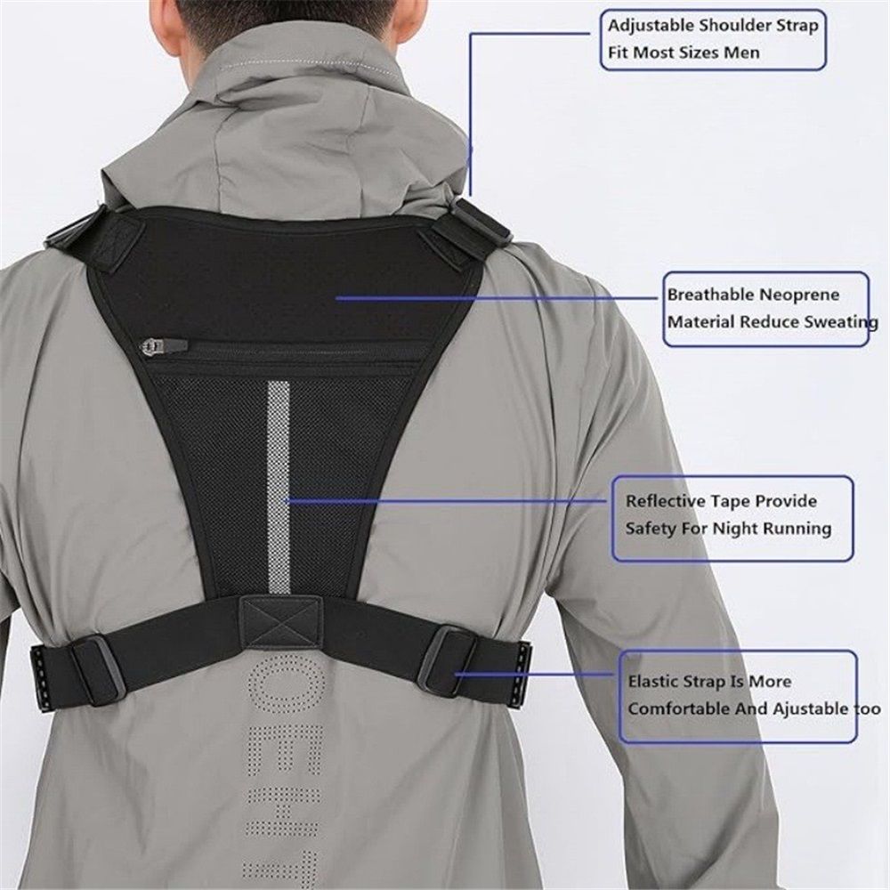 Outdoor Chest Bag For Men and Women, Vest For Running, Cycling, Chest Pack Rig For Sports and Workouts