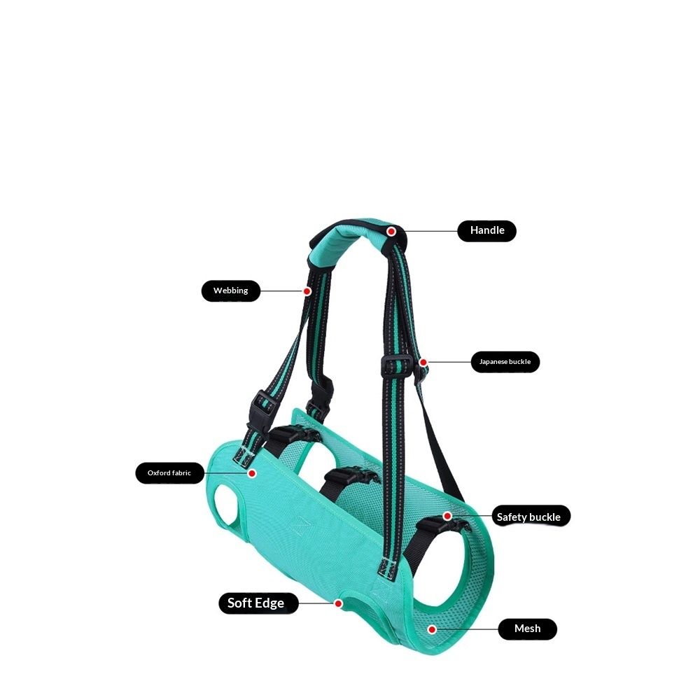 Dog Lift Harness, Emergency Backpack Pet Legs Support & Rehabilitation Sling Carrier, Adjustable Lifting Straps Carrier for Senior Elderly Dogs Joint Injuries Arthritis S