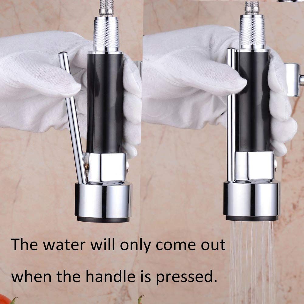 Kitchen Tap Spray Head, ABS Kitchen Tap Sprayer Head, Sink Faucet Sprayer Head Nozzle Replacement Part, Pull Down Faucet Hose Sprayer Head Nozzle , only One Setting, Chrome