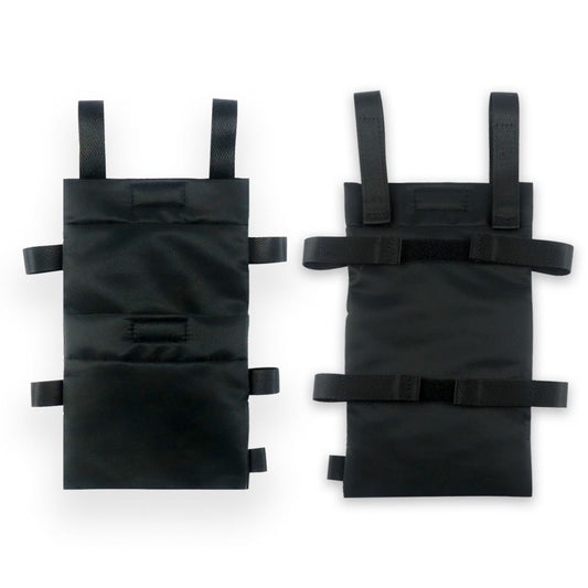 Large Capacity Accessories Storage Pouch Organizer Bag with Drink Holder and Multiple Pockets, Universal Waterproof Crutches Bag, Underarm Crutches Attachment (Black,oniy bag)
