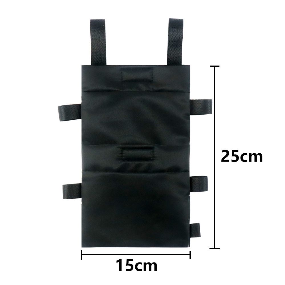 Large Capacity Accessories Storage Pouch Organizer Bag with Drink Holder and Multiple Pockets, Universal Waterproof Crutches Bag, Underarm Crutches Attachment (Black,oniy bag)