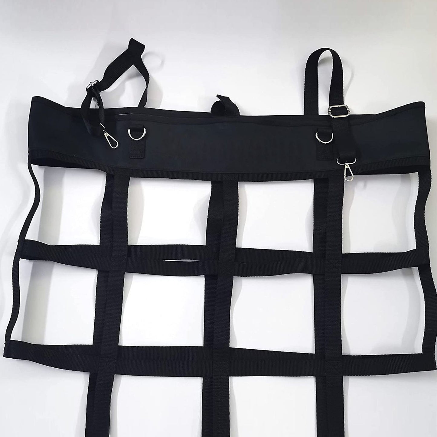2 Pcs Classic Box Fan Holder for Horse Stall Adjustable Equine Bag Hanging Horse Fan Stable Supplies Hook Accessories, black（oniy two bag）