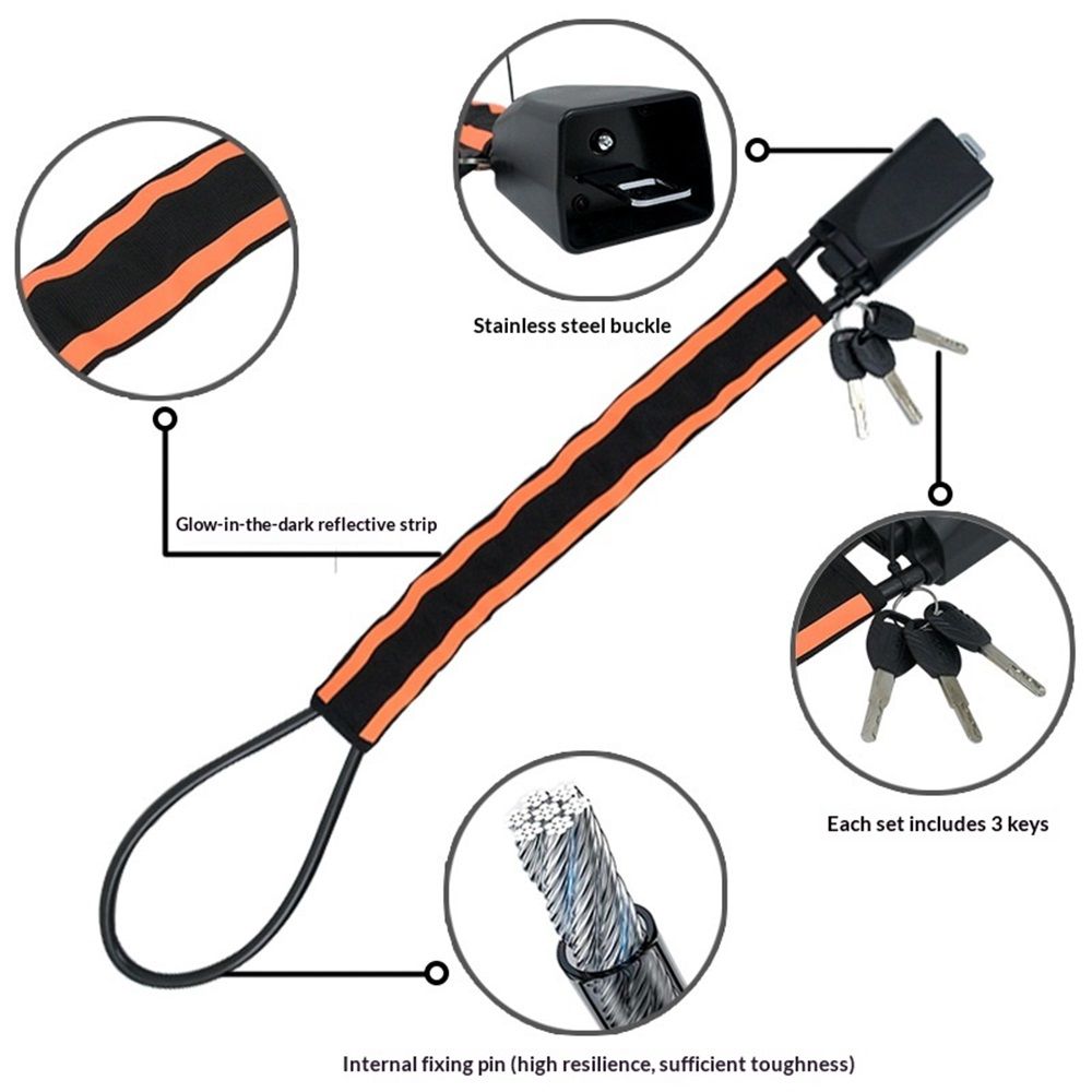Car Steering Wheel & Seat Belt Lock - Universal Anti-Theft Device for Vehicles, SUVs, Golf Carts | Compact & Lightweight Security Lock with Multi-Function Keys