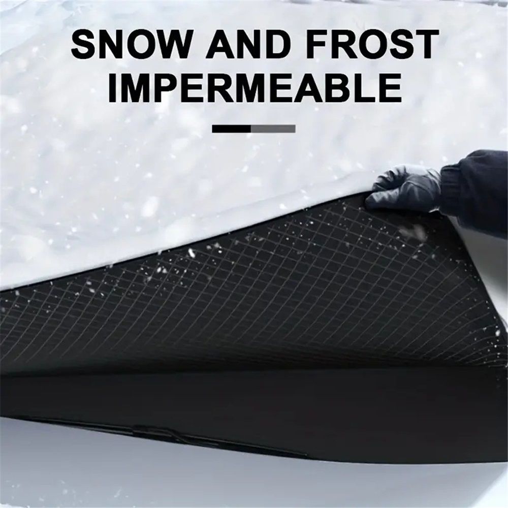 Windshield Snow Cover, Car Windshield Cover for Ice and Snow, Automotive Large Magnetic Windshield Frost Cover with Side Window and Mirror Protector in Winter, Suitable for Most Vehicle,Sedan,SUV