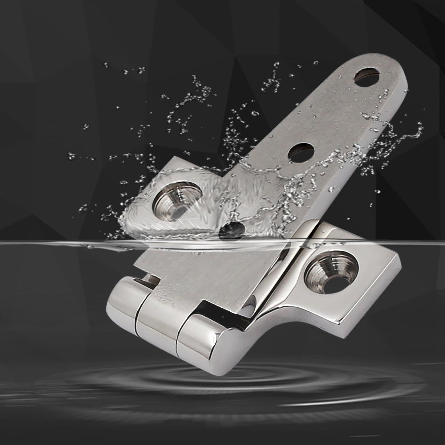 2 pack Stainless Steel T Hinges Marine Grade Heavy Duty Boat Hatch Hinge Casting Cabinet Hardware Door Hinge with Screws