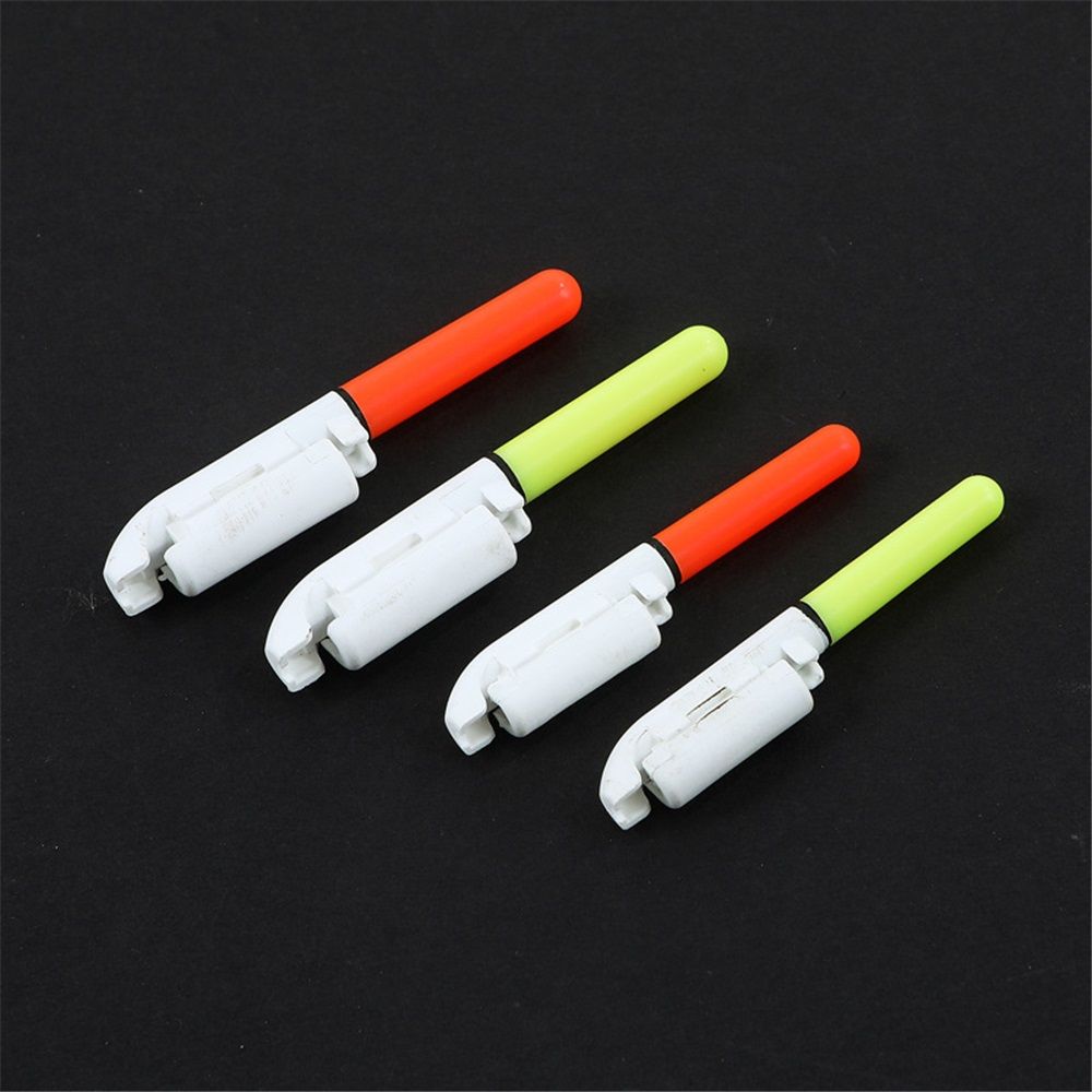 6 Pcs Fishing Glow Sticks LED Fishing Pole Light Night Fish Alert Glow Stick with Battery （green+red+change color）