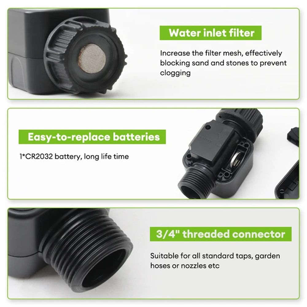 Digital Water Flows Meter for Outdoor Garden Hose Watering Irrigation Measuring Consumption Water
