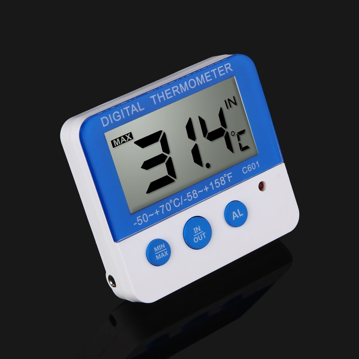 Thermometer Freezer Thermometer Digital Refrigerator Thermometer with Magnetic Attachment in-Outdoor Alarm Thermometer with Waterproof Outdoor Sensor for Home Kitchen
