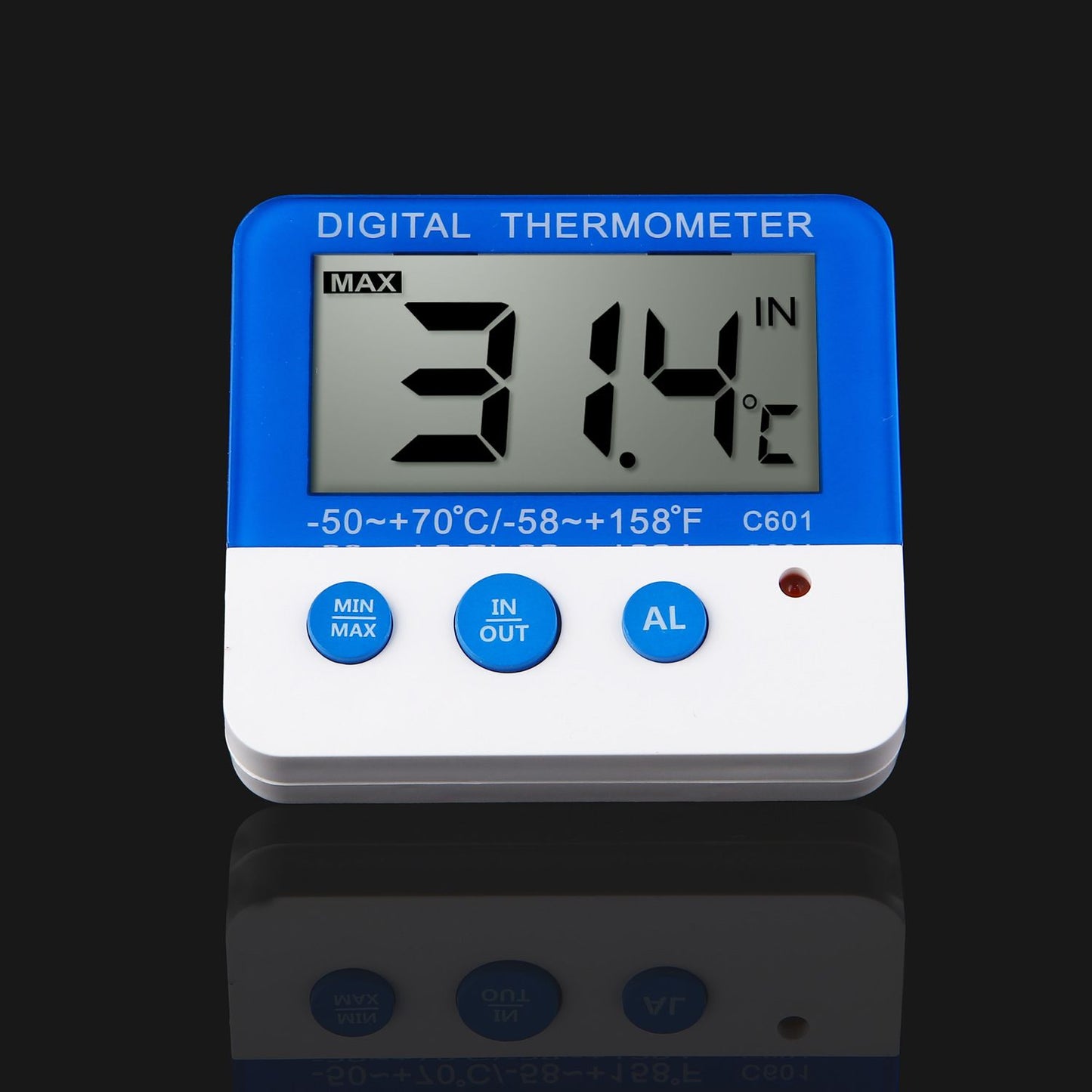 Thermometer Freezer Thermometer Digital Refrigerator Thermometer with Magnetic Attachment in-Outdoor Alarm Thermometer with Waterproof Outdoor Sensor for Home Kitchen