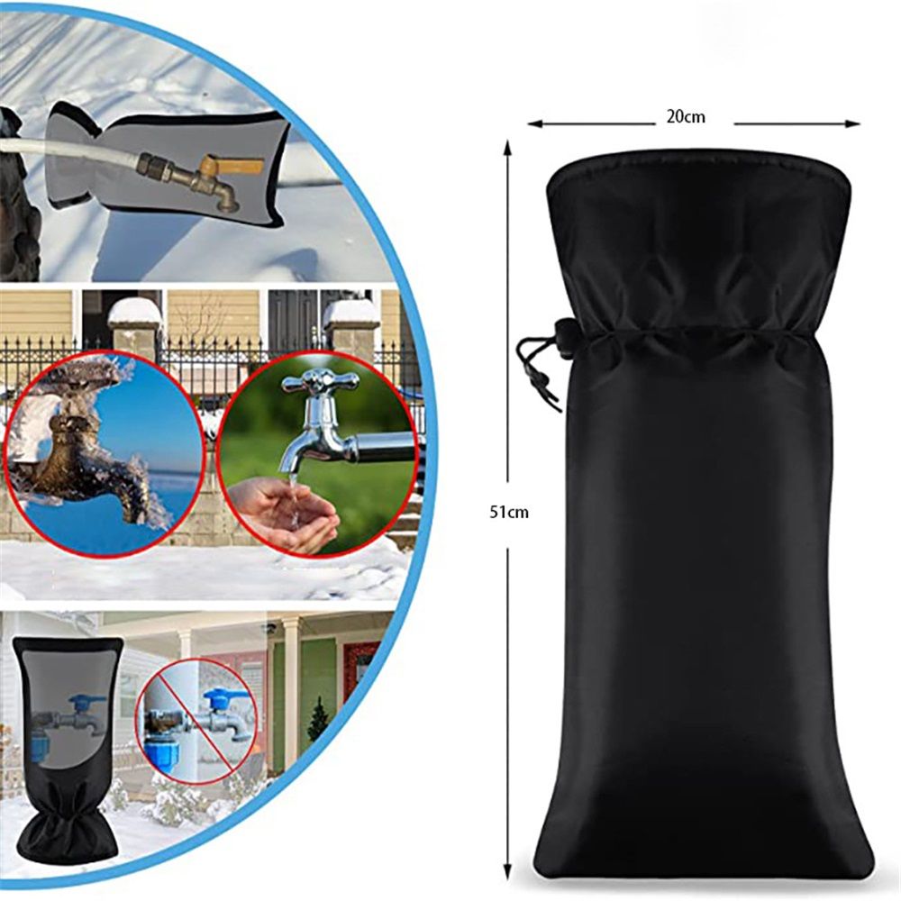 Outdoor Faucet Cover Socks for Winter Freeze Protection, 51*20cm W Large Faucet Covers for Outside, Reusable Outdoor Yard Spigot Cover, Antifreeze Long Water Insulated Faucet Cover Socks