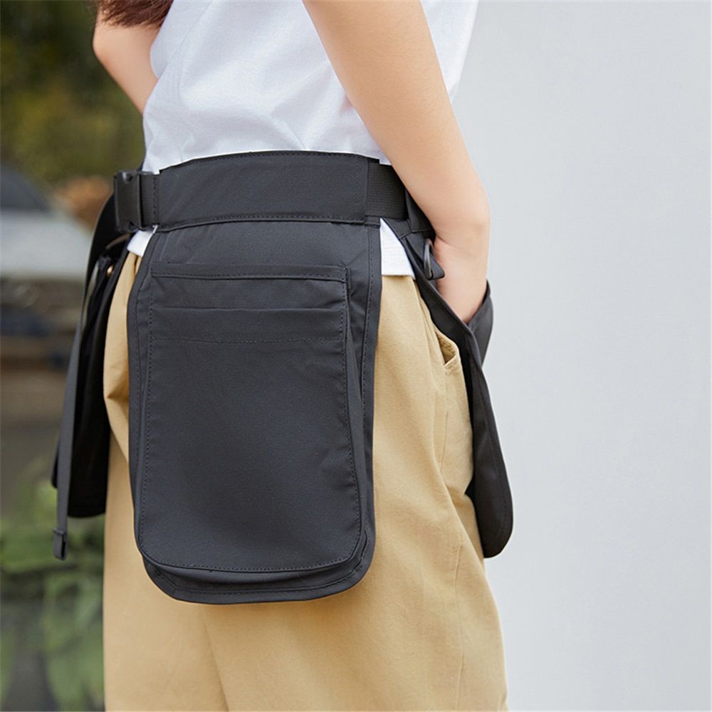 Detachable Pockets, Hand Free Waist Belt Clip, Dog Handler Training Tools Storage Waist Pockets for Men and Women, also Used to Gardening Work, Hairstylist (Black)
