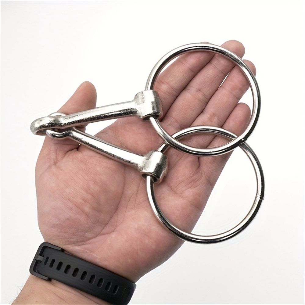 Ring  Hollow Jointed Mouth for Equestrian Supplies   Enhanced Control and Comfort, Jointed Chewing Mouth Roller, Suitable for Training Horses