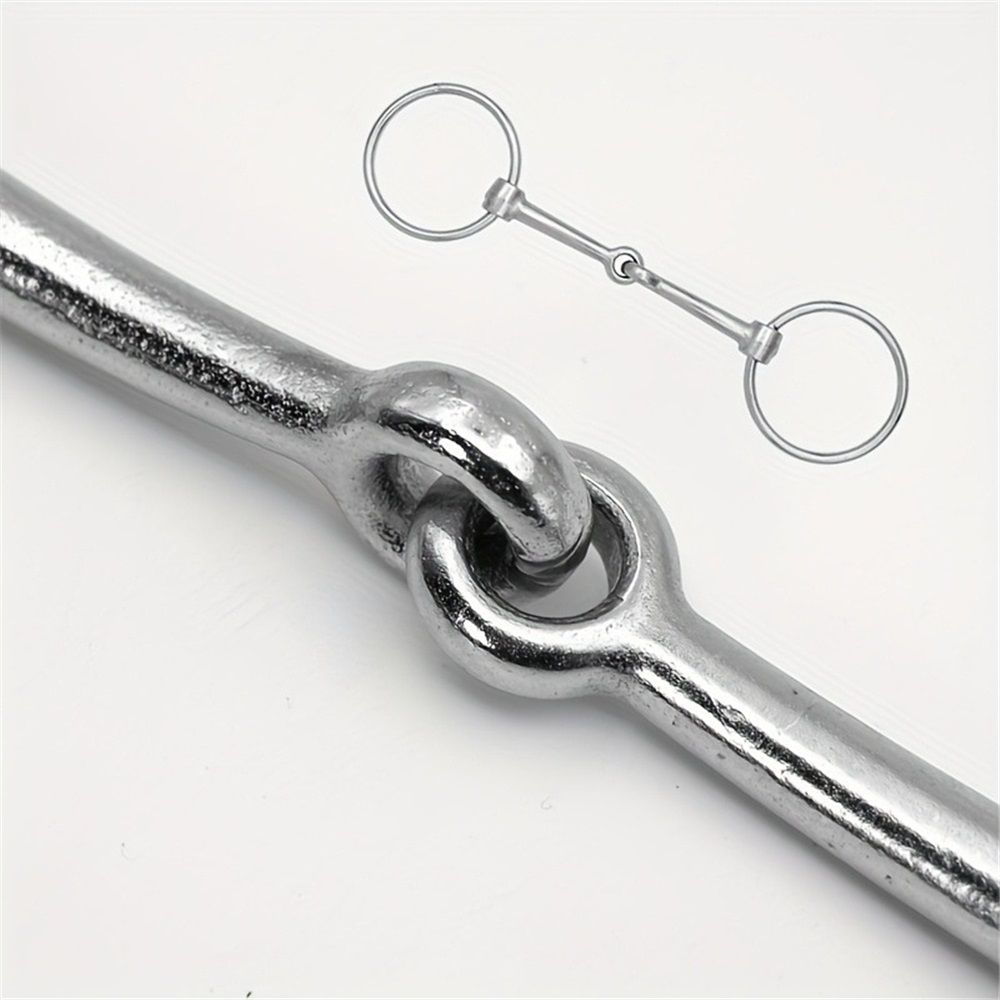 Ring  Hollow Jointed Mouth for Equestrian Supplies   Enhanced Control and Comfort, Jointed Chewing Mouth Roller, Suitable for Training Horses