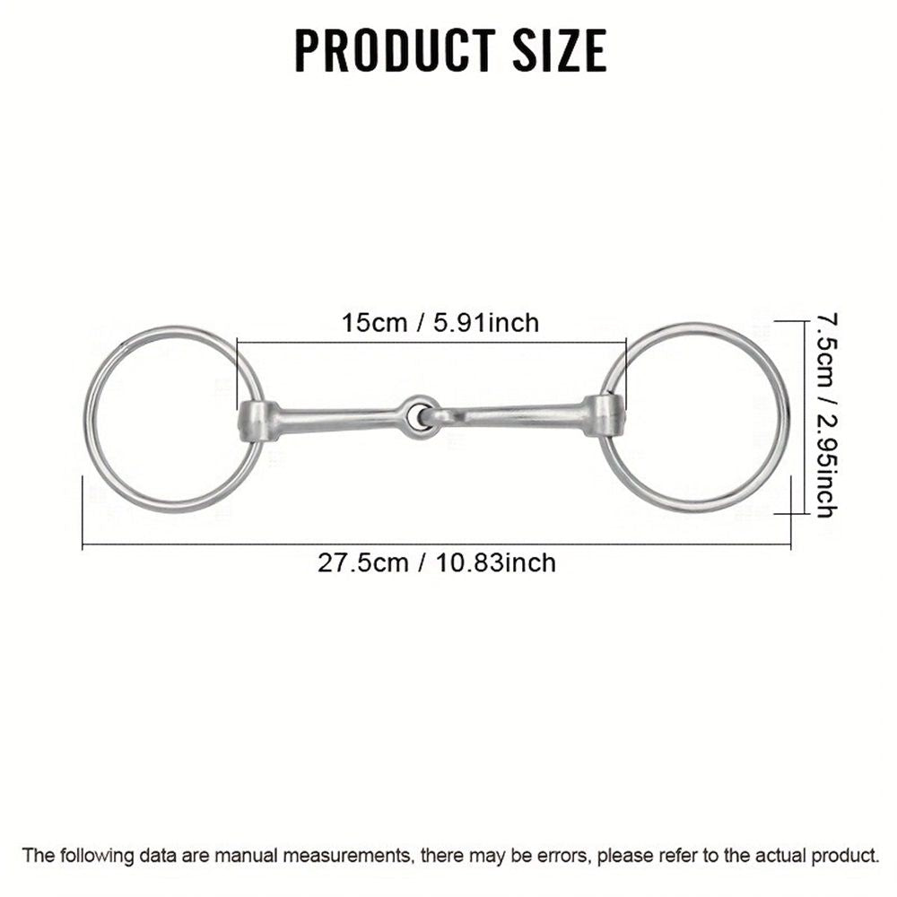 Ring  Hollow Jointed Mouth for Equestrian Supplies   Enhanced Control and Comfort, Jointed Chewing Mouth Roller, Suitable for Training Horses