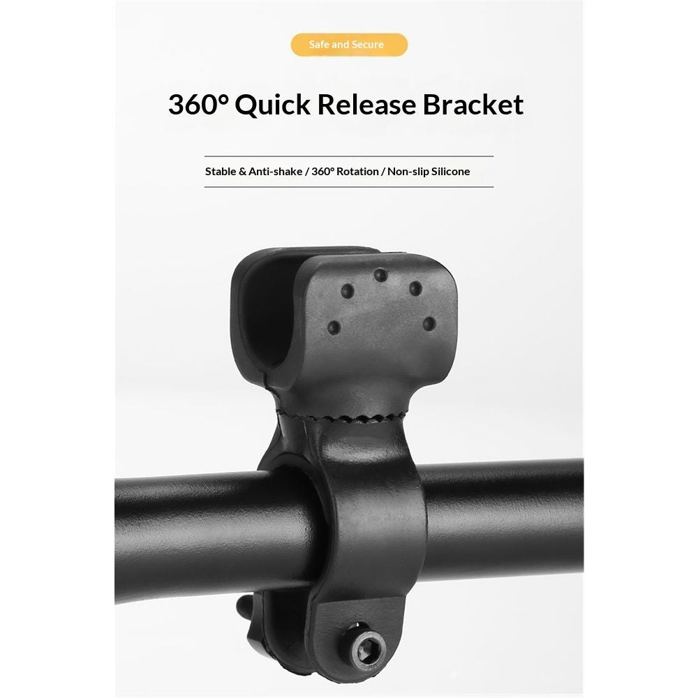 360 degree rotating bike clip, bicycle stand, light clip, flashlight light holder/Attachment for Bath Seat (black)