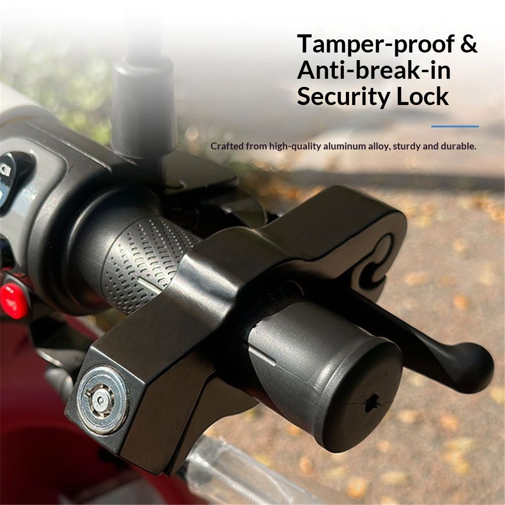 Lock Motorcycle, Heavy Duty Anti Theft Adjustable Bike Handlebar Lock with 2 Keys Protect Your Motorcycle   (black)
