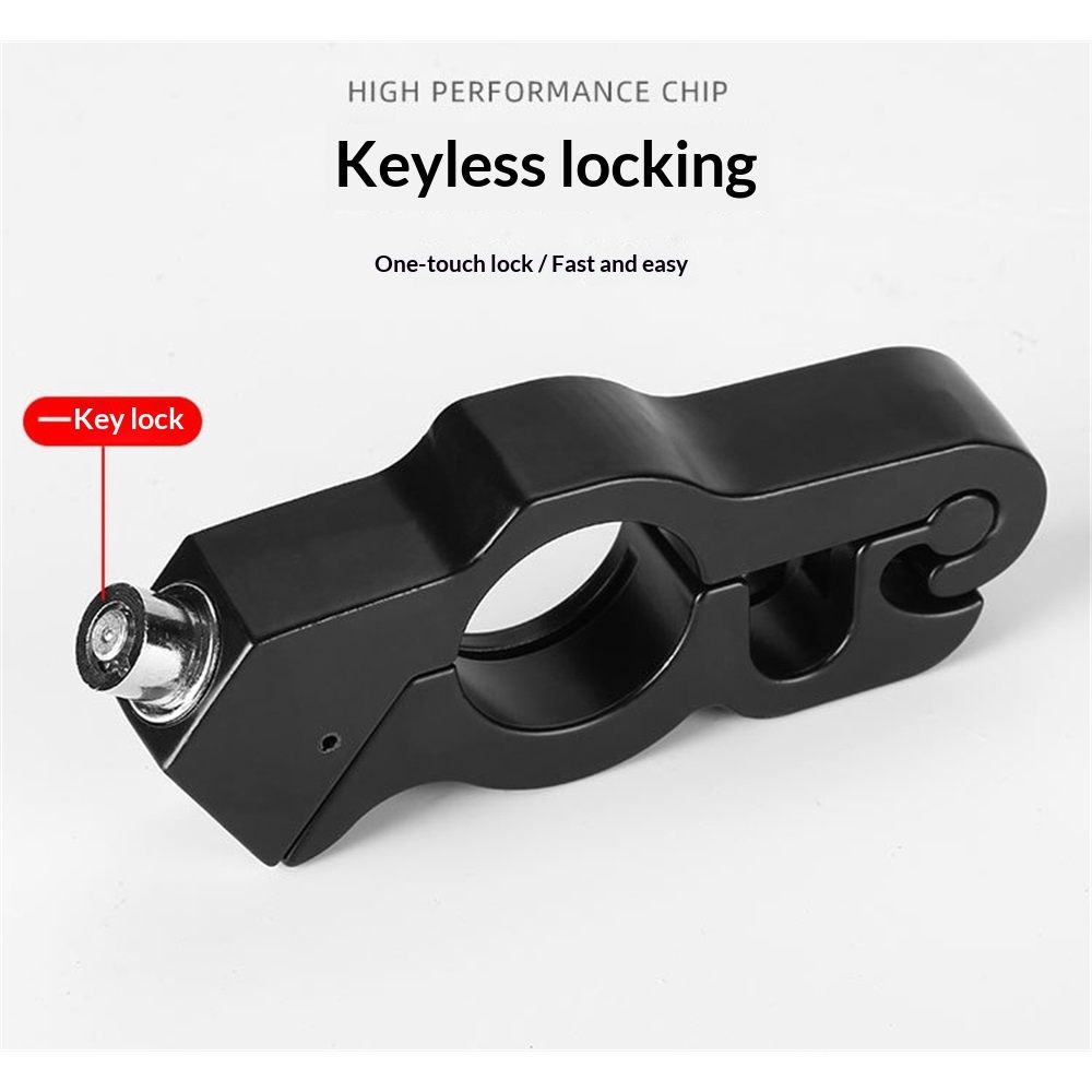 Lock Motorcycle, Heavy Duty Anti Theft Adjustable Bike Handlebar Lock with 2 Keys Protect Your Motorcycle   (black)