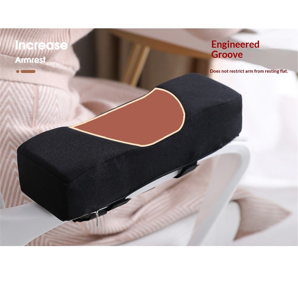 Chair armrest Cushions Elbow Pillow Pressure Relief armrest Pads 2-Piece Set of Office Chair armrest Gaming Chair armrest（black）