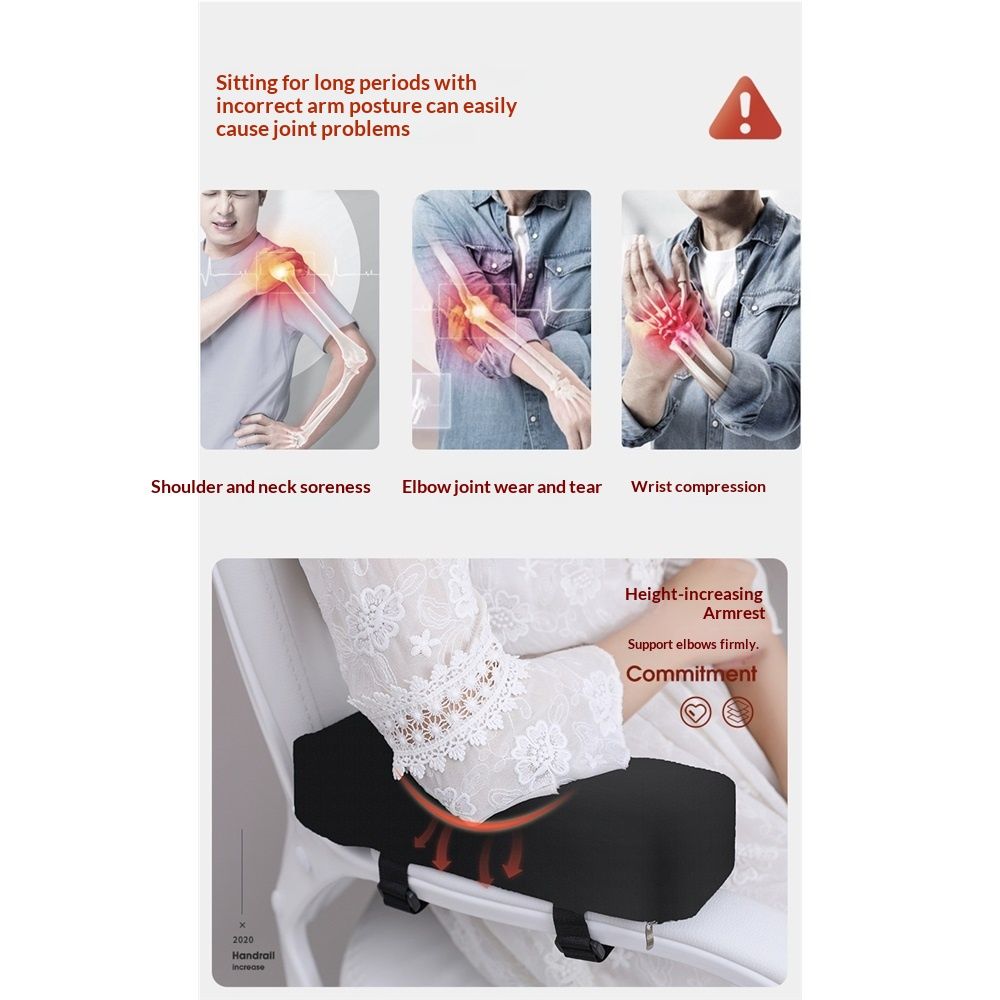 Chair armrest Cushions Elbow Pillow Pressure Relief armrest Pads 2-Piece Set of Office Chair armrest Gaming Chair armrest（black）