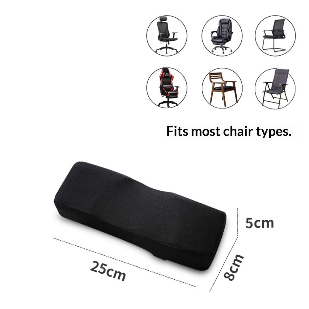 Chair armrest Cushions Elbow Pillow Pressure Relief armrest Pads 2-Piece Set of Office Chair armrest Gaming Chair armrest（black）