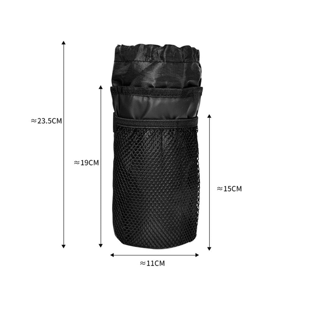 Bike Water Bottle Holder- Insulated Bicycle Cup Holder with Shoulder Strap, Bike Drink Holder with Phone Storage for Adult Kids, Handlebar Cycling Water Bottle Cage for Mountain Touring