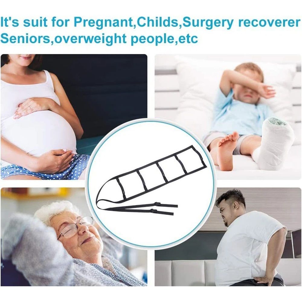 Bed Ladder Assist Strap，Pull Up Assist Device with 5 Handle Straps,Rope Ladder for Elderly, Senior, Pregnant, Handicap（3m）