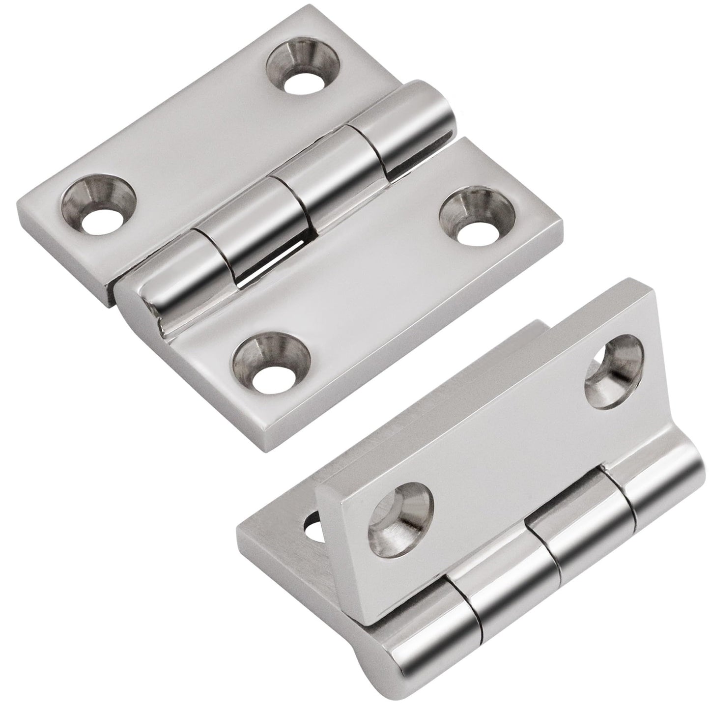 316 Stainless Steel Hinges Marine Grade 2" x 2" Heavy Duty Boat Hatch Hinge (50 mm X 50 mm) 4 Pack Casting Cabinet Door Hinge with Screws