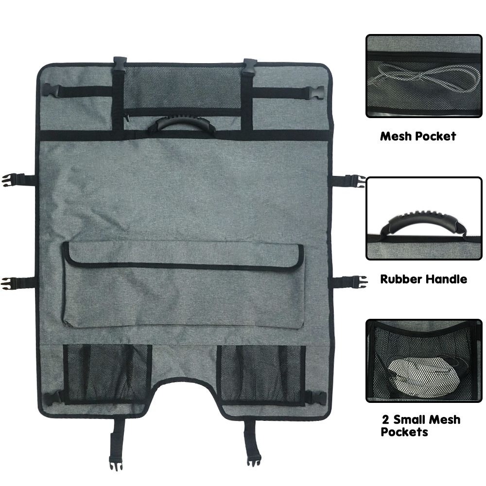 27 Inch Monitor Carrying Case, Universal 27" Computer Monitor Bag with Rubber Handle and Pockets, Gray