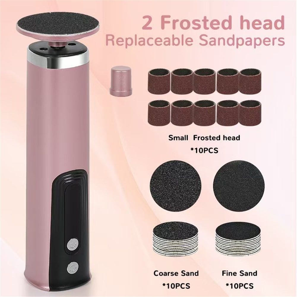 Electric Foot Callus Remover, 2in1 Rechargeable Foot File Callus Remover for Feet, Speeds Foot Scrubber Dead Skin Pedicure Tools for Feet Heel Scraper for Cracked Heels with Sandpaper Discs