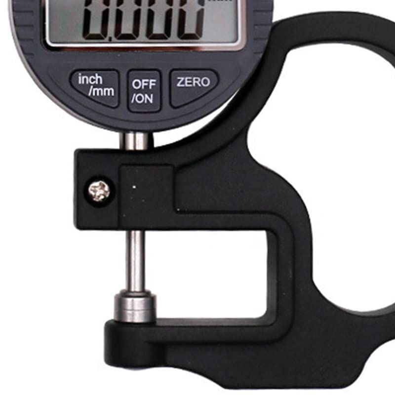Digital Thickness Gauge, Thickness Micrometer Meter, 0 to 12.7mm Digital Display Measuring Tool with LCD Display, for Paper Film (0.001mm Accuracy)