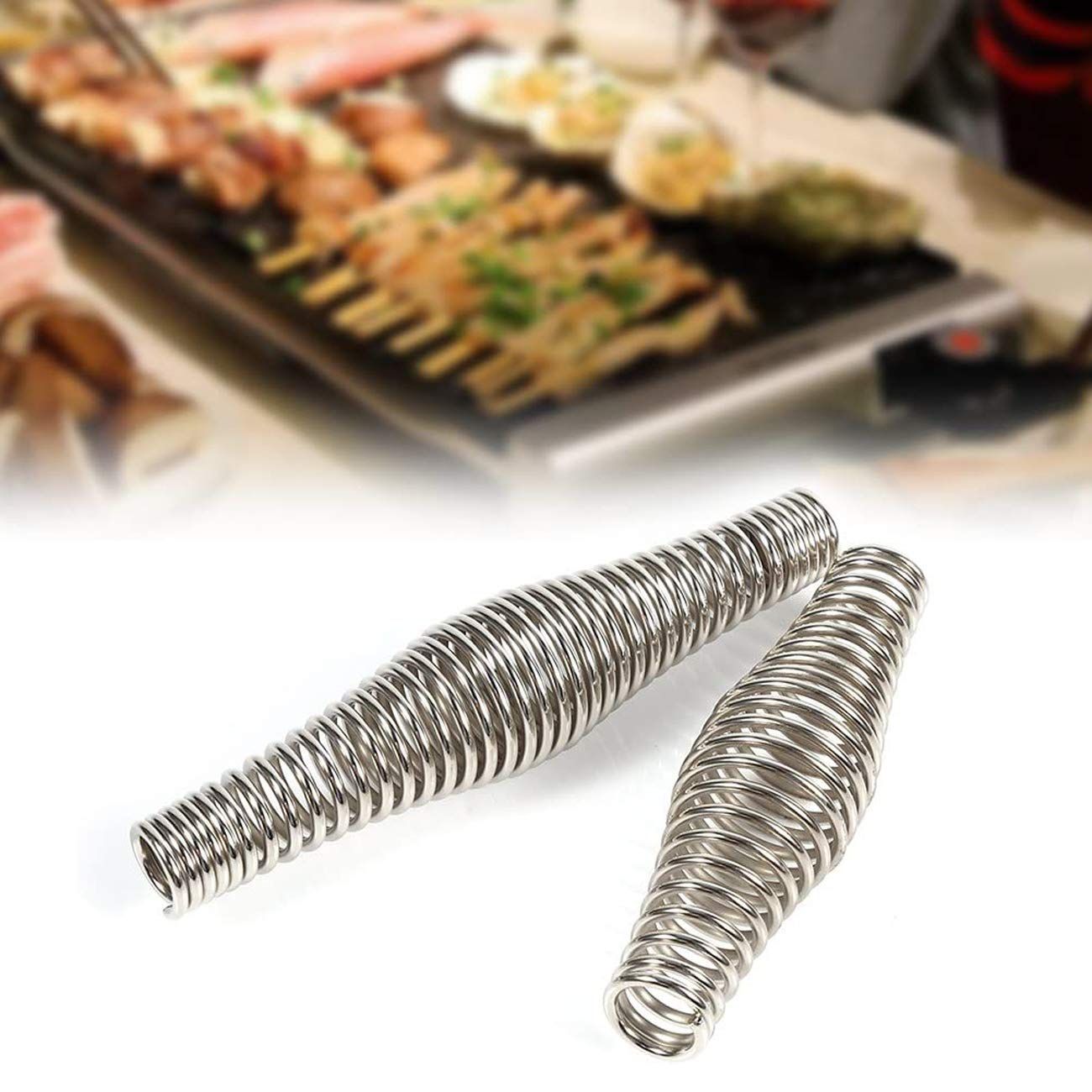 5 Pcs BBQ Spring Handle Smoker Parts Heavy Duty Barbecue Smoker, Grill, Stove, Pit Accessories (11cm)
