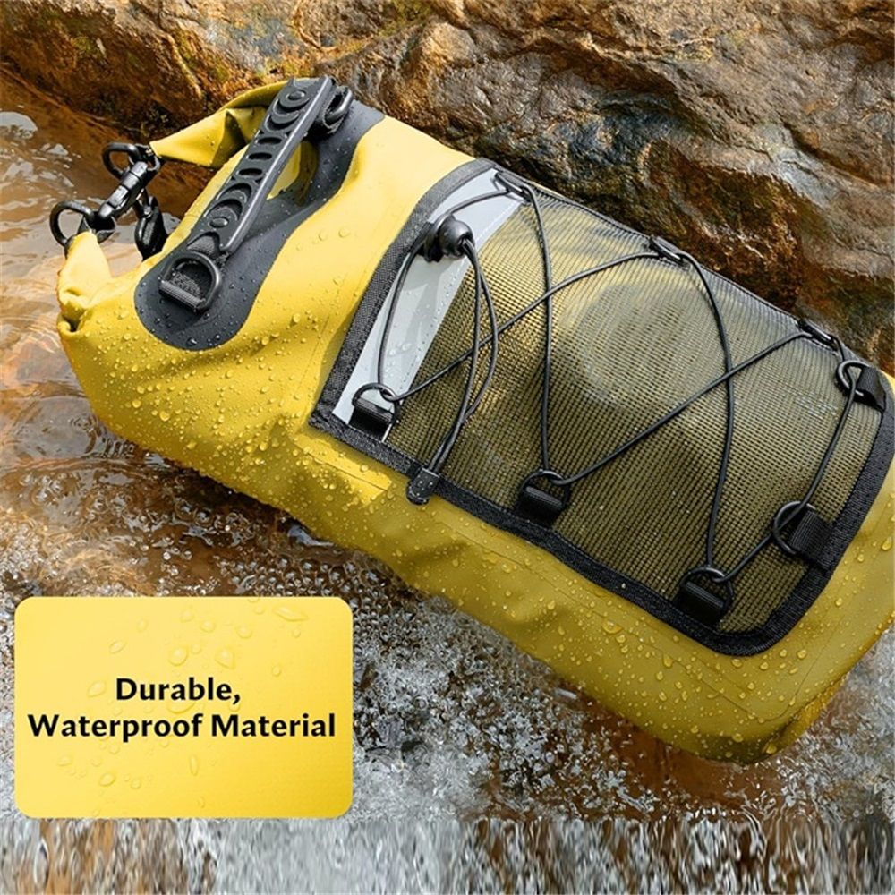 Dry Bag, Waterproof Floating Backpack 20L Case for Boating, Kayaking, Fishing, swimming, beach and outdoor activities (yellow)
