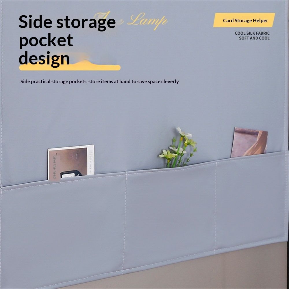 Fridge Dust Proof Cover Washing Machine Top Cover non-slip Refrigerator Top Cover Multi-Purpose Washing Machine Top Cover with Storage Pockets 180CMx68CM