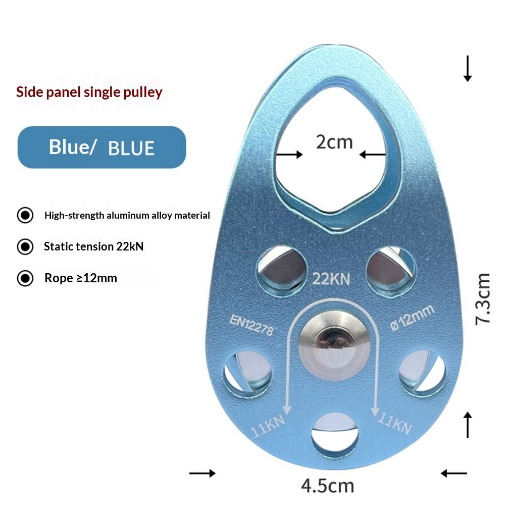Micro Mobile Single Pulley,22kN(2200kg) for Rigging Arborist Climbing Rescue,2pcs  Climbing Pulley with Ball Bearing for Rock Climbing Arborist