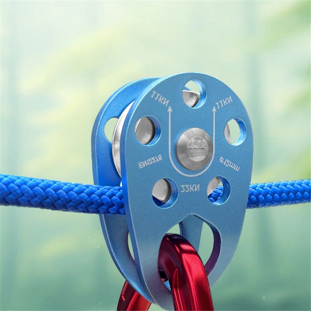 Micro Mobile Single Pulley,22kN(2200kg) for Rigging Arborist Climbing Rescue,2pcs  Climbing Pulley with Ball Bearing for Rock Climbing Arborist