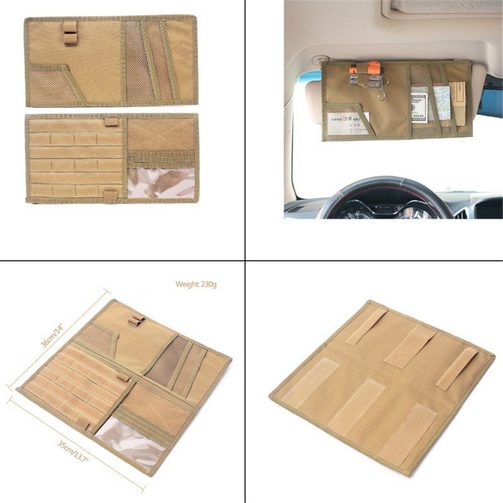 Car Visor Organizer  Universal Vehicle Sun Visor Storage for Essentials & Gear, Compatible with Cars, Pickup Trucks, Vans, SUVs