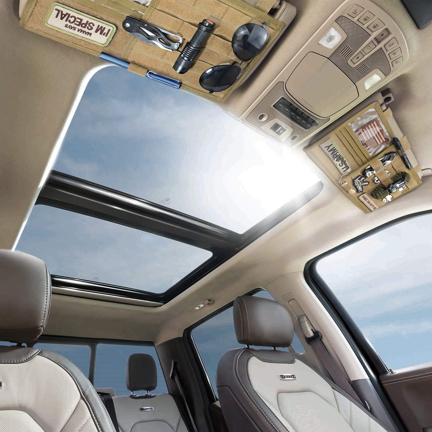 Car Visor Organizer  Universal Vehicle Sun Visor Storage for Essentials & Gear, Compatible with Cars, Pickup Trucks, Vans, SUVs