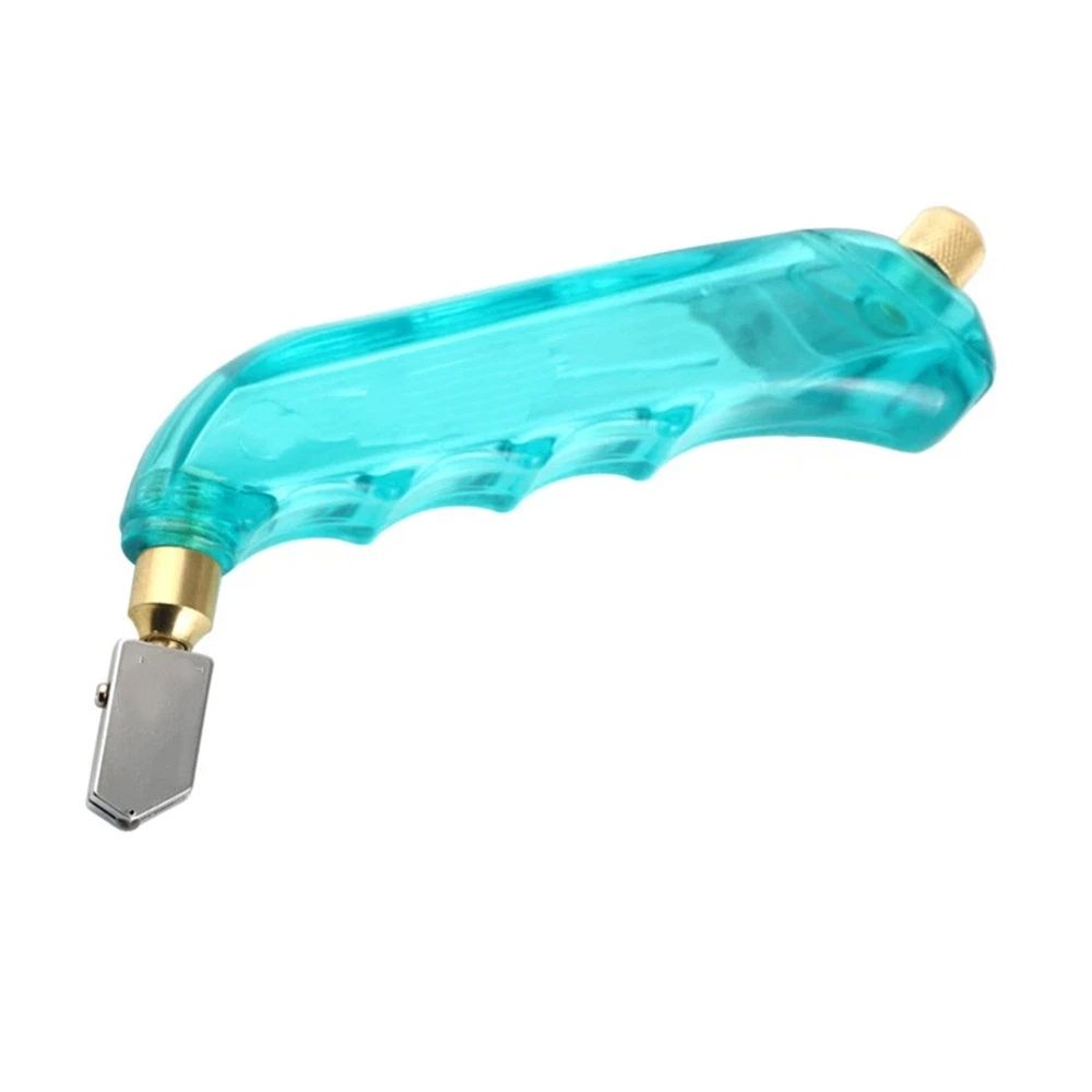 5pcs Pistol Grip Oil Feed Glass Cutter Tungsten Carbide, Professional Stained Glass Cutting Tool with 2 Replaceable Head and Oil Reservoir- 2mm-12mm