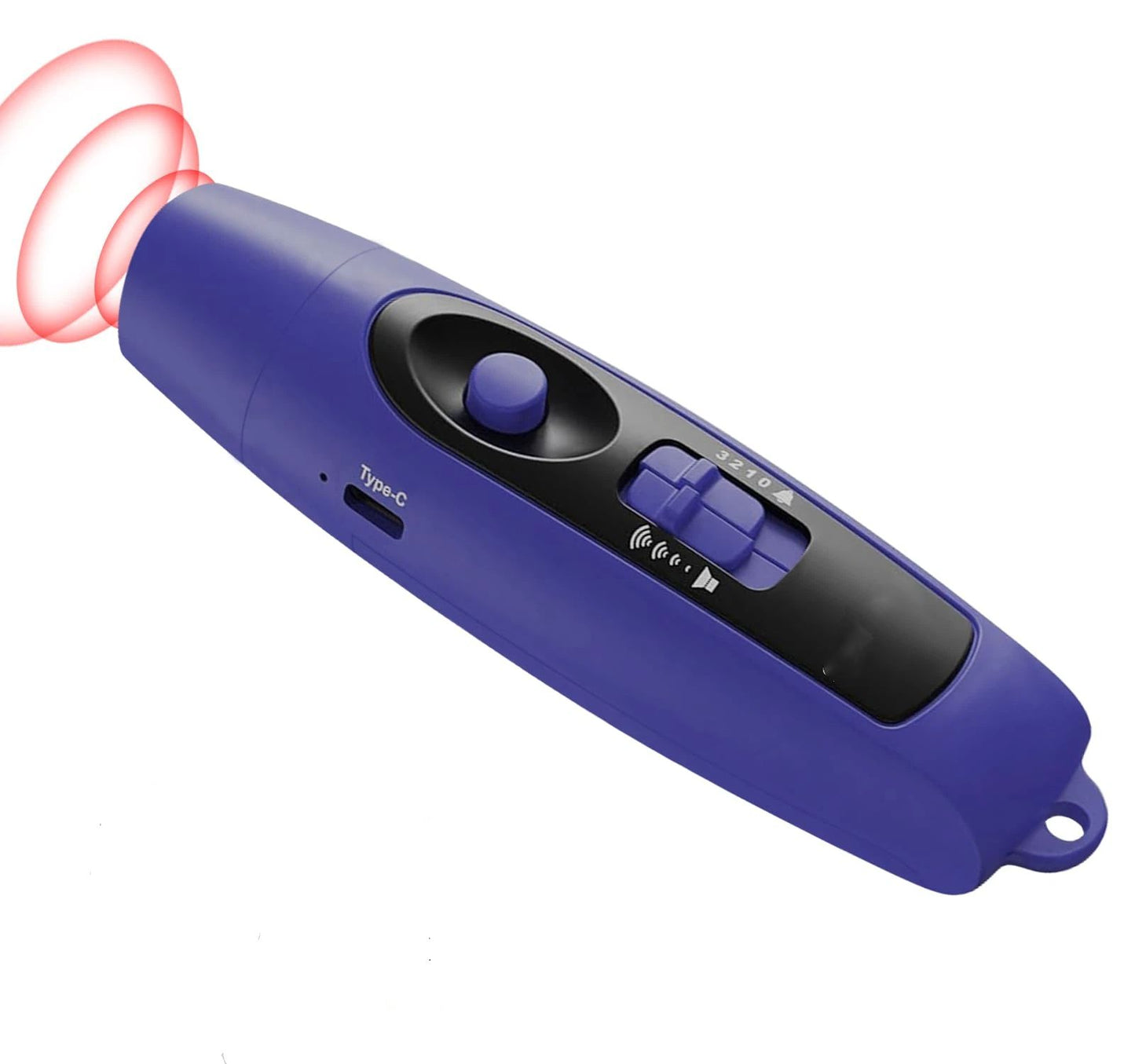 Rechargeable Bear Horn - Electronic Air Horn for Bears with 4 Volume Levels & 3 Tones,  Safety Light for Hiking, Camping, Wildlife Defense (Blue，14*3.8*3.85cm)