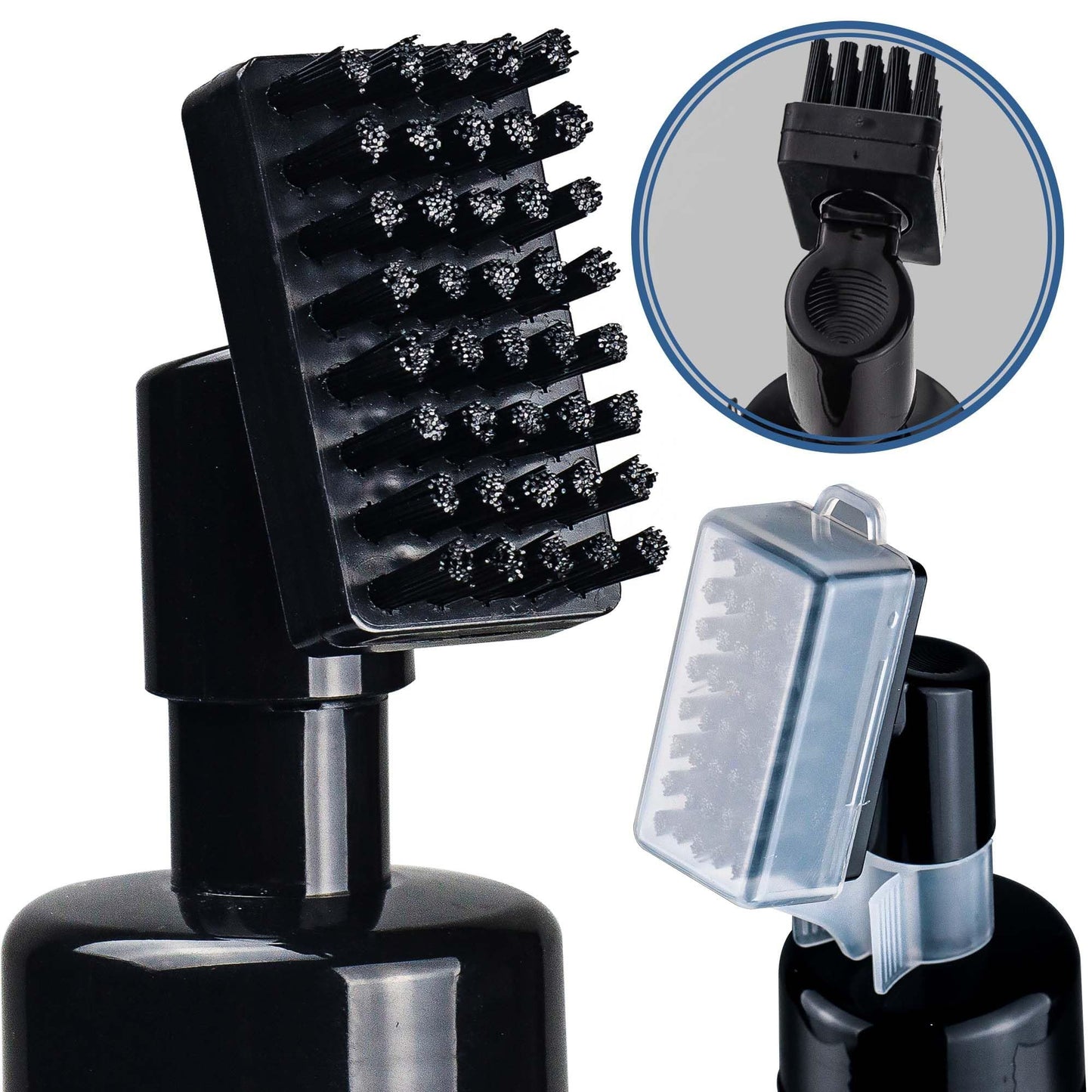 Golf Club Cleaner Brush, Golf Water Brush with Spray Bottle Holdsof Water, Golf Club Cleaning Kit -  Essential Golf Accessories for Men, 2pcs black