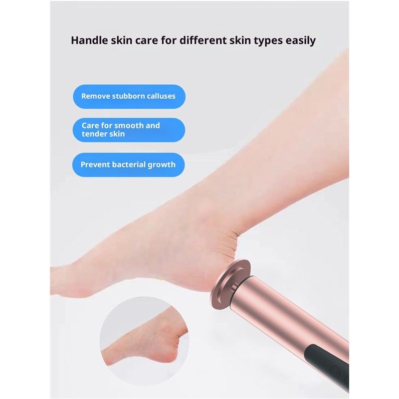 Electric Foot Callus Remover - 6-Speed Adjustable, Callus Remover for Feet with LED Display, Rechargeable & Wireless Pedicure Tools for Dead Skin rose gold
