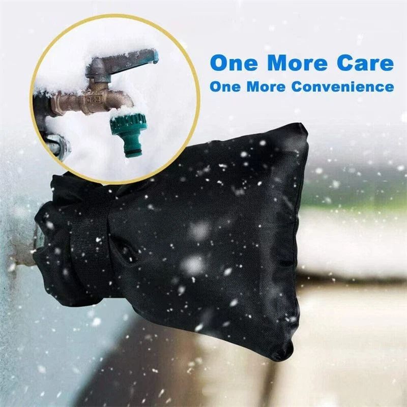 3pcs Thickened Anti-Freeze Outdoor Faucet Socks - Reusable Hose Bib Covers with Reflective Strips for Winter Freeze Protection（15*18cm)