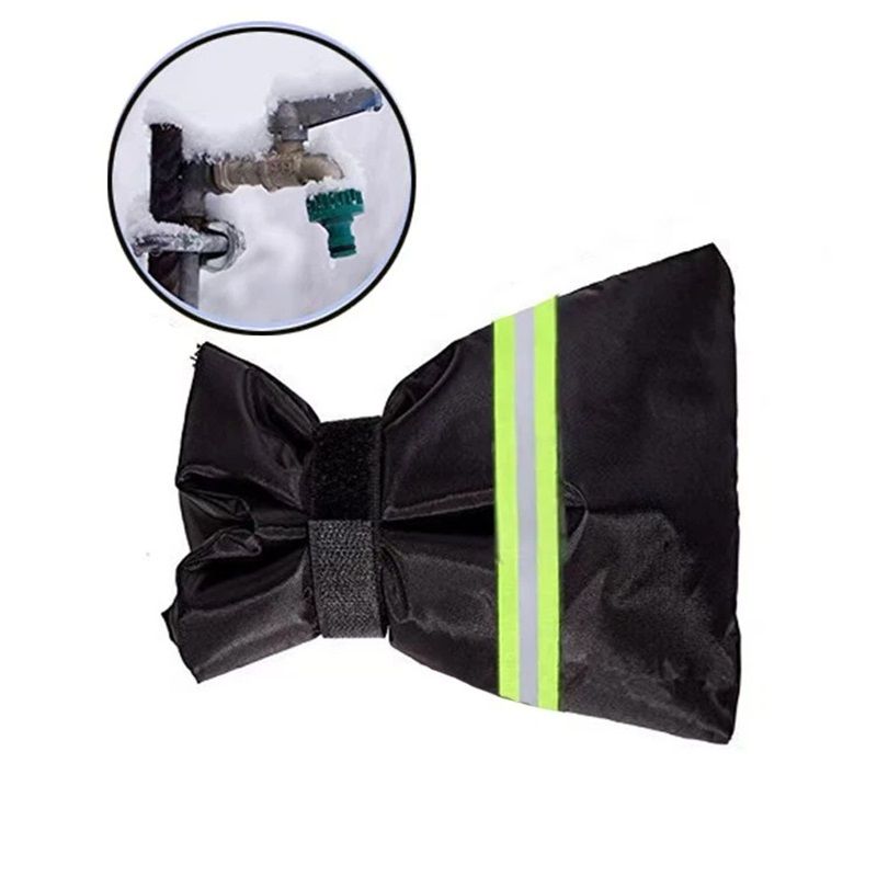 3pcs Thickened Anti-Freeze Outdoor Faucet Socks - Reusable Hose Bib Covers with Reflective Strips for Winter Freeze Protection（15*18cm)