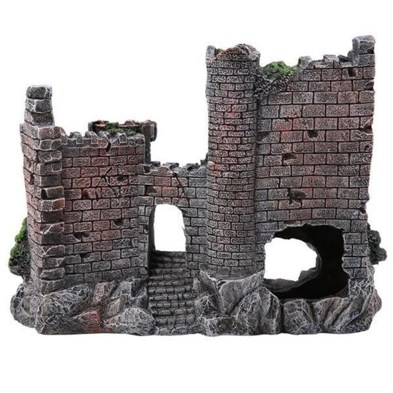 Aquarium Decorations- Castle Fish Tank Decorations for Aquatic Pets to Breed Play and Rest Fish Decorations for Tank