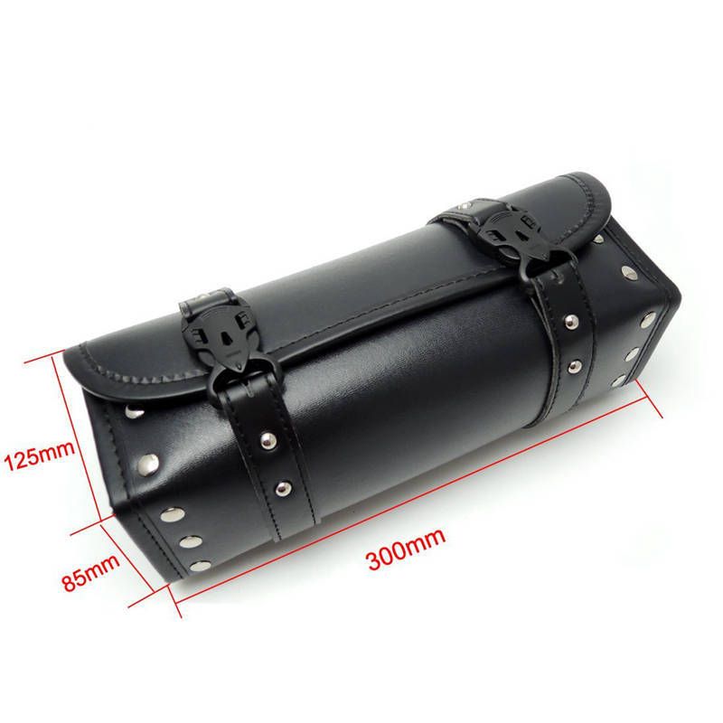 Motorcycle Handlebar Bag,Car Accessories Motorcycle Tool Bag,Pu Leather Motorcycles Fork Bag,Autobikes Side Bag with Straps,Motorcycles Bag,Autobike Storage Bag,Suitable for Most Autobike