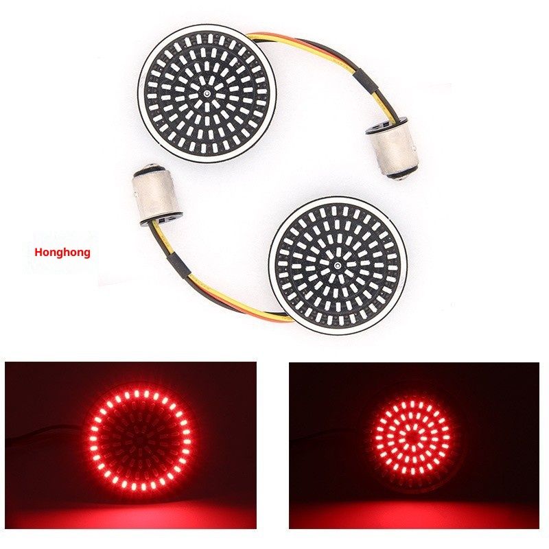 8pcs 1157 LED Turn Signals Front Rear 81 LED Lights Super Bright 1156 Bulbs Lens Kit 1986-2024 Compatible