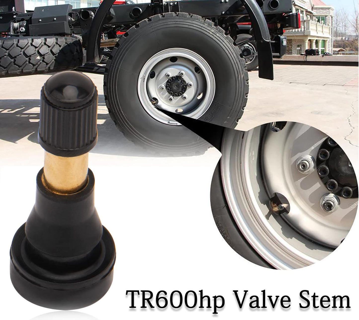 50pcs TR600 High Pressure Tire Valve Stem - High-Pressure Tubeless Snap-in Valves Good for Larger or Heavy-Duty Vehicle