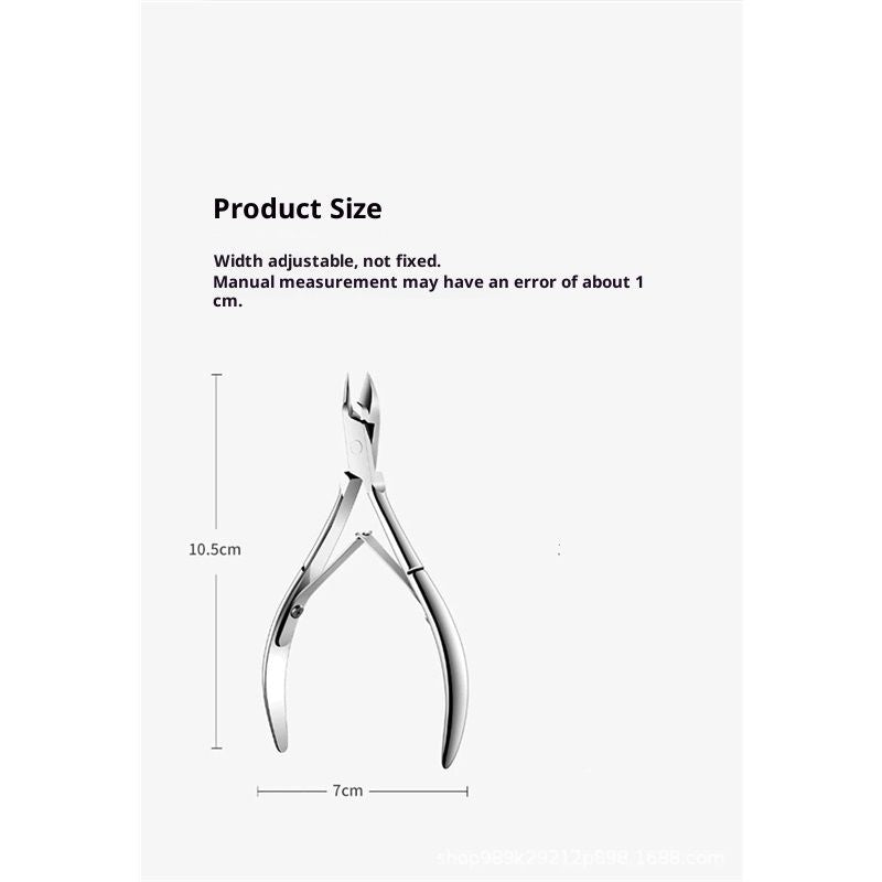 Cuticle Nippe Professional Cuticle Nippers,Stainless steel, electroplated, Remover Macicure Tool for Fingernails and Toenails, silver