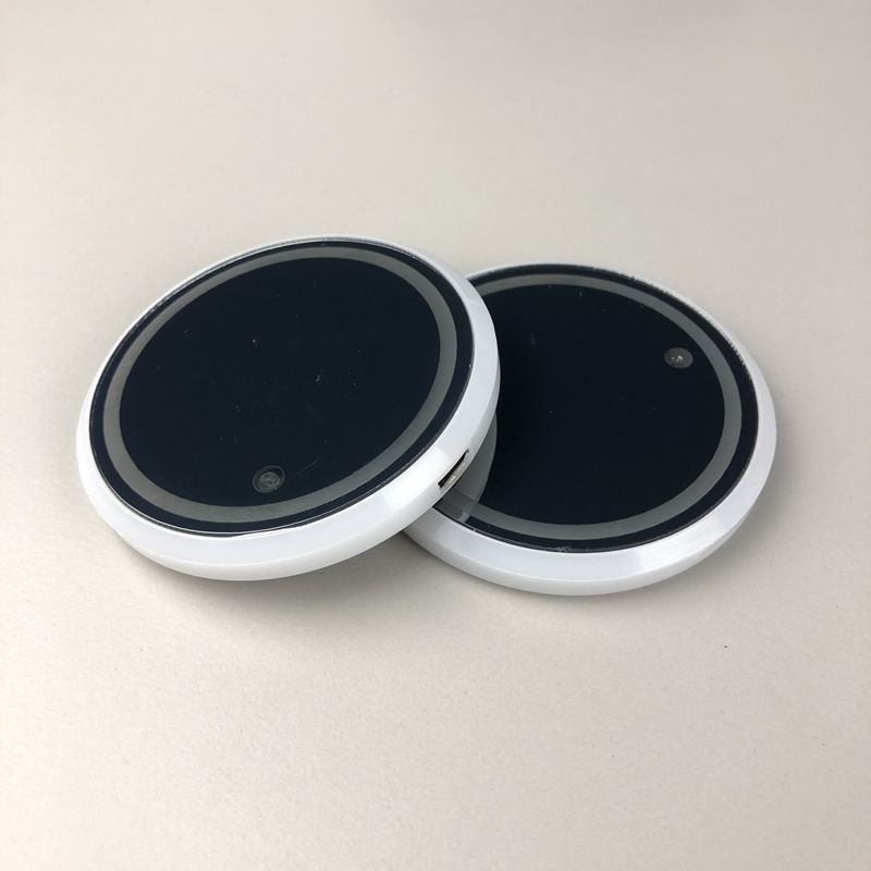 2pcs LED Car Cup Holder Lights, Changeable Color USB Charging Luminescent Car Cup Holder Mat Coaster Insert, LED Interior Atmosphere Lamp