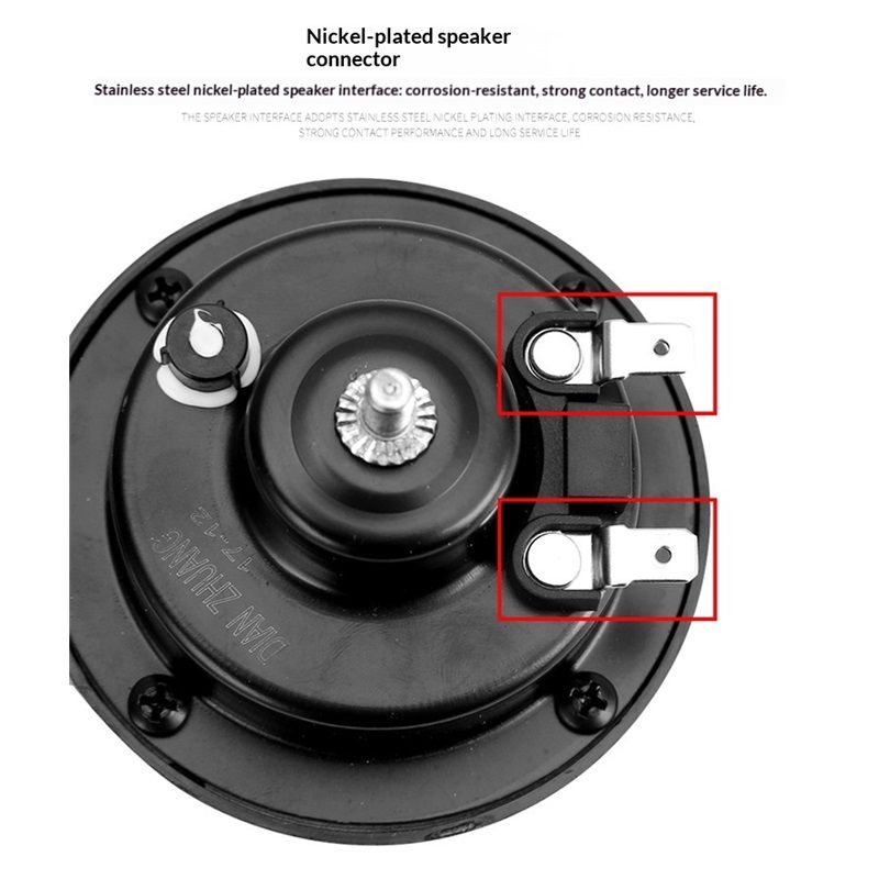 Train Horn for Truck 2pcs 12V Air Horn for Car Snail Electric Air Horn Marine Boat Loud Alarm Kit Boat Motorcycle Dual-tone Car Horn Loud Signal (Black)